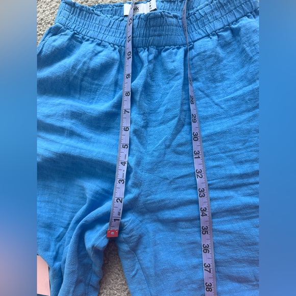 TWIK Organic Linen Wide leg Pant In Baby Blue - Picture 8 of 9